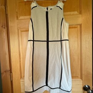 Ann Taylor Black and Cream Mini Dress